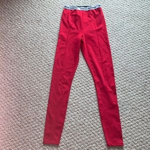 Spirtual Gangsta yoga leggings pants bottoms tights pinkish red NWOT size XS